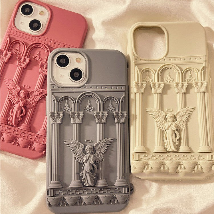 Creative Three-dimensional Cartoon Angel Silicone Phone Case - Bellarte Enchanté Creative Three-dimensional Cartoon Angel Silicone Phone Case